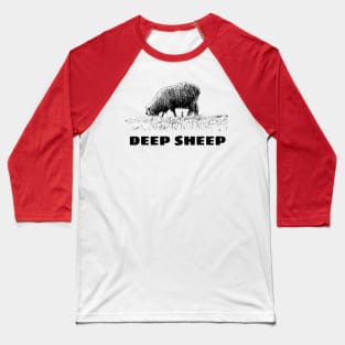 Cool Sheep Illustration Hipster Animal Lover Cool Vegetarian Vegan T-Shirts Baseball T-Shirt